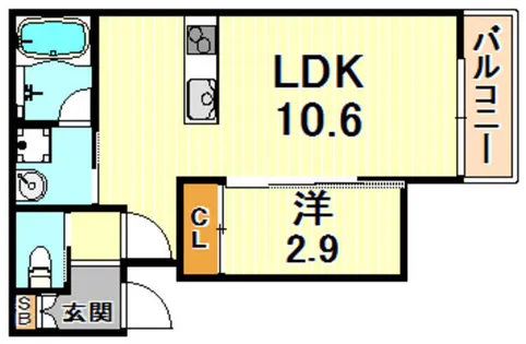 アリシア畑原通【2階】の間取り