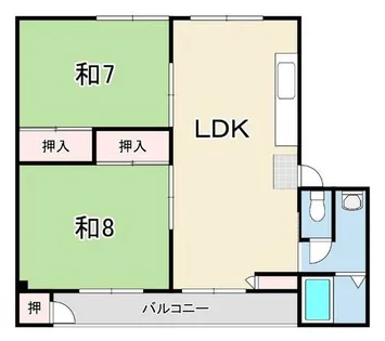 ハートフル車塚【1階】の間取り