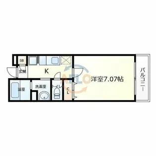 ジュネス今里【9階】の間取り