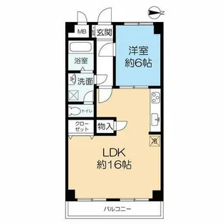 コーラル武庫之荘【1階】の間取り