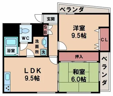 エルクマタ【5階】の間取り