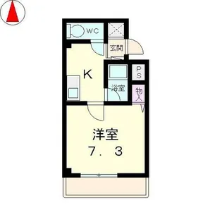 サニープレイス中西【2階】の間取り