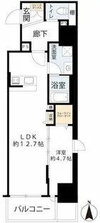 1LDKの間取り画像