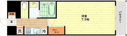 レインボーコート南堀江【2階】の間取り