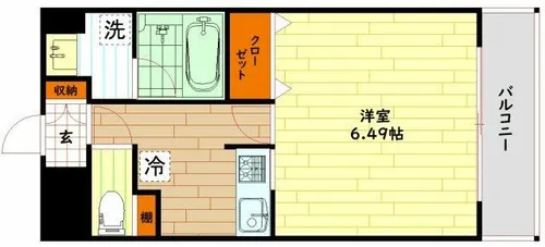 ジュネス関目高殿【3階】の間取り
