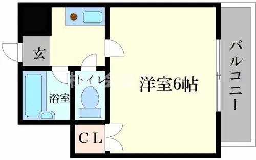 ルミナス難波【6階】の間取り