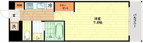 アーデン西天満【4階】の間取り