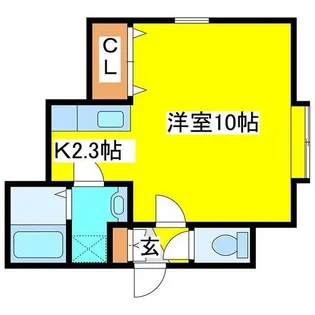 ボヌールメゾン【106号室】の間取り