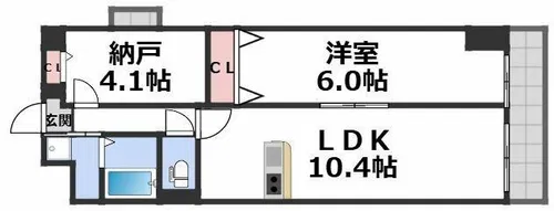 アーバンパーク新大阪【10階】の間取り