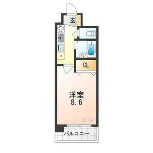 ハウスセゾン北野【5階】の間取り