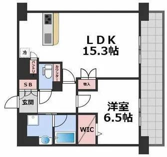 プレサンス東淀川駅前プローシェ【15階】の間取り