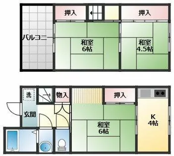 大阪府松原市天美南5丁目【一戸建】の間取り