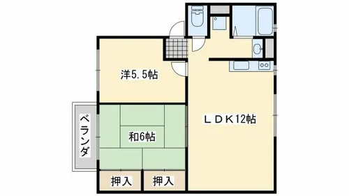 ラッキービレッジ【1階】の間取り