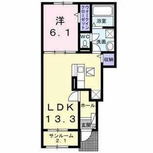 ソレイユ元町Ⅳ【1階】の間取り