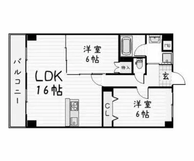 コンフォート・スクエア安部山【3階】の間取り