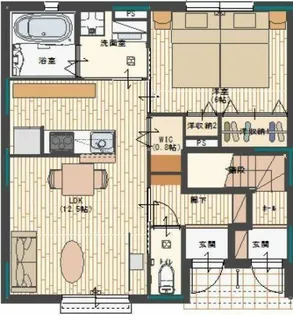ハレ井ノ口【1階】の間取り