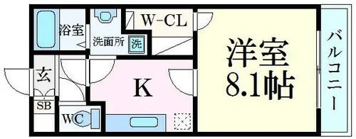 フロイデ姫路【3階】の間取り