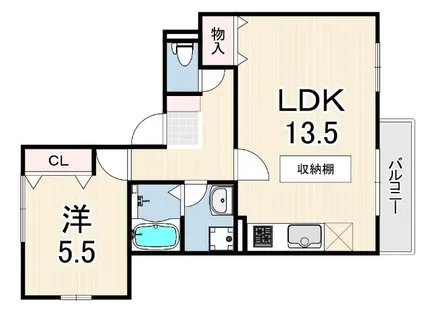 スクエア六甲【2階】の間取り