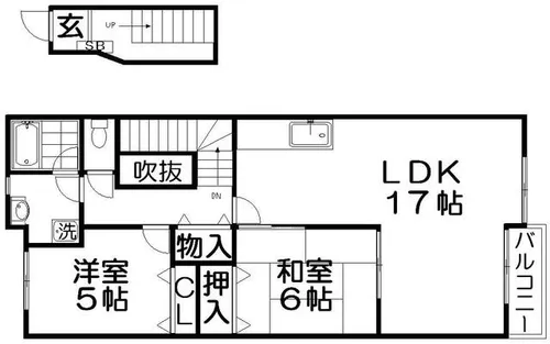 シャンドフルールI番館【1階】の間取り