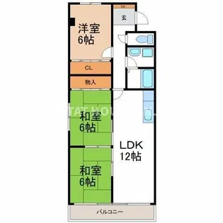 ニュータウン天白【1階】の間取り