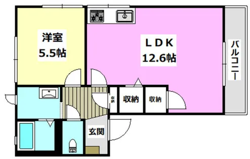 サンシャイン中津【201号室】の間取り