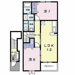ファシネイション春日Ⅱ【2階】の間取り