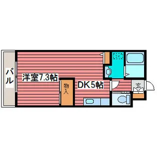 レステ月寒【3階】の間取り