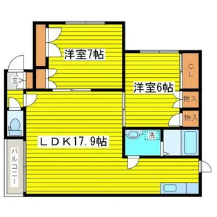 ノースパーク27【103号室】の間取り