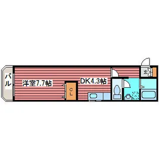 レステ月寒【4階】の間取り