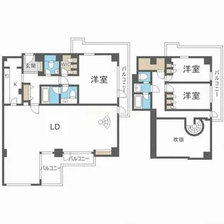 ザ・グランドビュー・オオサカ【21階】の間取り