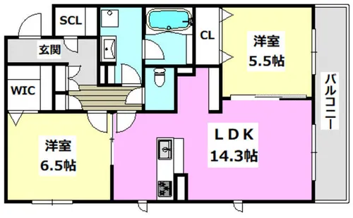 Casa Felice UNOBE【1階】の間取り