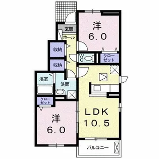 ブリーゼ21【1階】の間取り