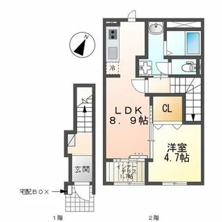 エスターテ【2階】の間取り