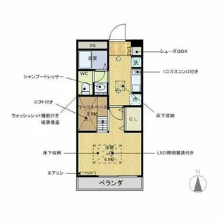COZYPLACE星ヶ丘【6階】の間取り