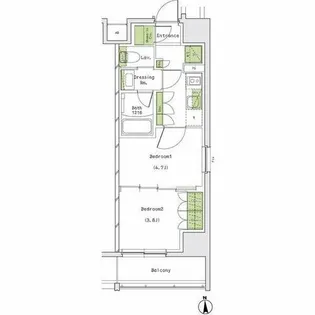 ザ・パークハビオ名古屋松原【10階】の間取り
