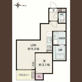 Jack hosokomeⅠ【1階】の間取り