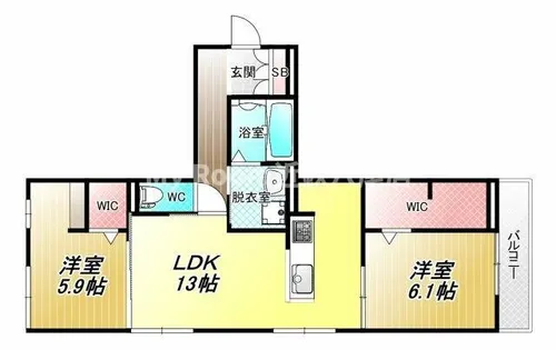 サザンフォート【2階】の間取り