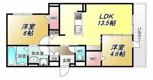 サザンフォート【2階】の間取り