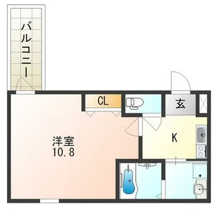 フジパレス湯里Ⅴ番館【3階】の間取り