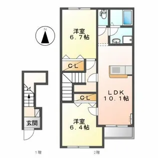 ヒールコートGOTO【2階】の間取り