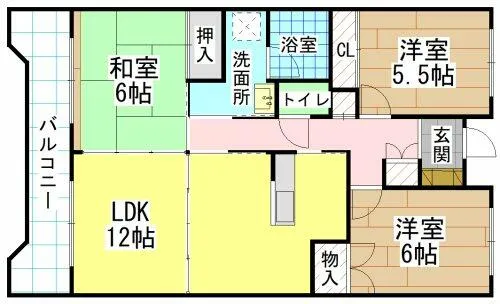 エクセレント中井【6階】の間取り