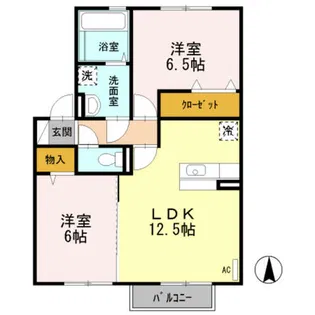エスポワール E棟【1階】の間取り