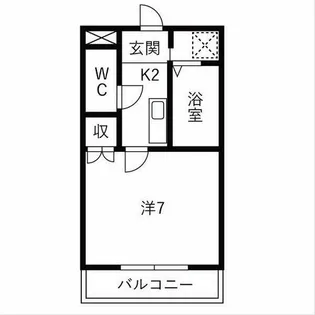 内山ハイライズ【4階】の間取り