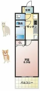 スプランディッド京橋EAST【9階】の間取り