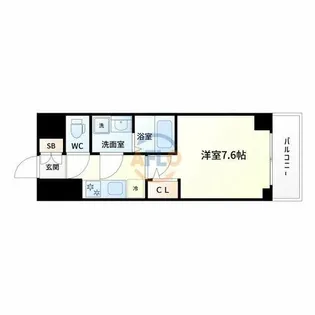 S-RESIDENCE江坂Lible【3階】の間取り