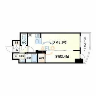 セレニテ九条リアン【10階】の間取り
