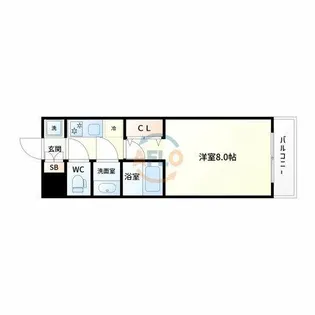 スプランディッド十三本町【14階】の間取り