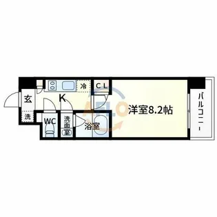 スプランディッド十三本町【3階】の間取り