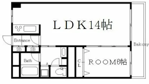 アパートメントK’S福島【5階】の間取り
