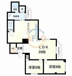 ホワイトレジデンス【5階】の間取り